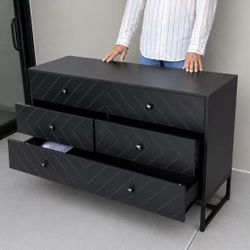 New In Box Dresser for Bedroom with 6 Drawers Modern Contemporary Design Clothing Organizer Storage Black Color