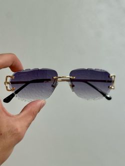 Cartier Rimless Sunglasses Gold Frame