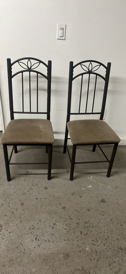 2 strong, metal chairs