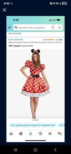 Minnie Mouse Women Costume