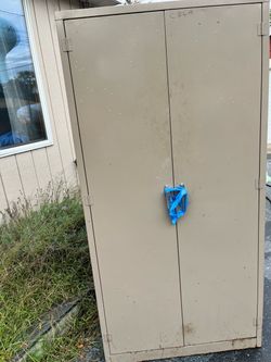 Metal garage cabinet $20