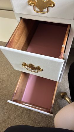 Wood vanity desk table