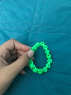 Bright Lime bracelet/comes with lots of extra stuff