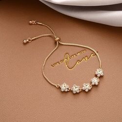 Gorgeous Flower  Adjustable Bracelet