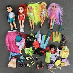 Large Lot Rainbow High Dolls and Clothes and Shoes