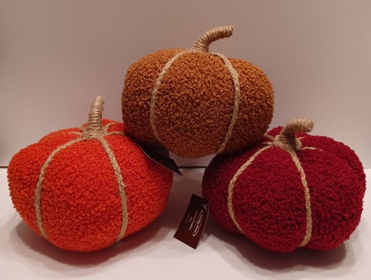 3 Fabric Pumpkins