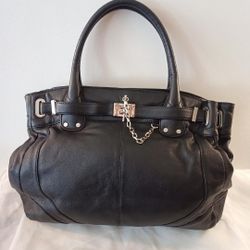 RACHEL ZOE Large Calfskin Leather Satchel Handbag