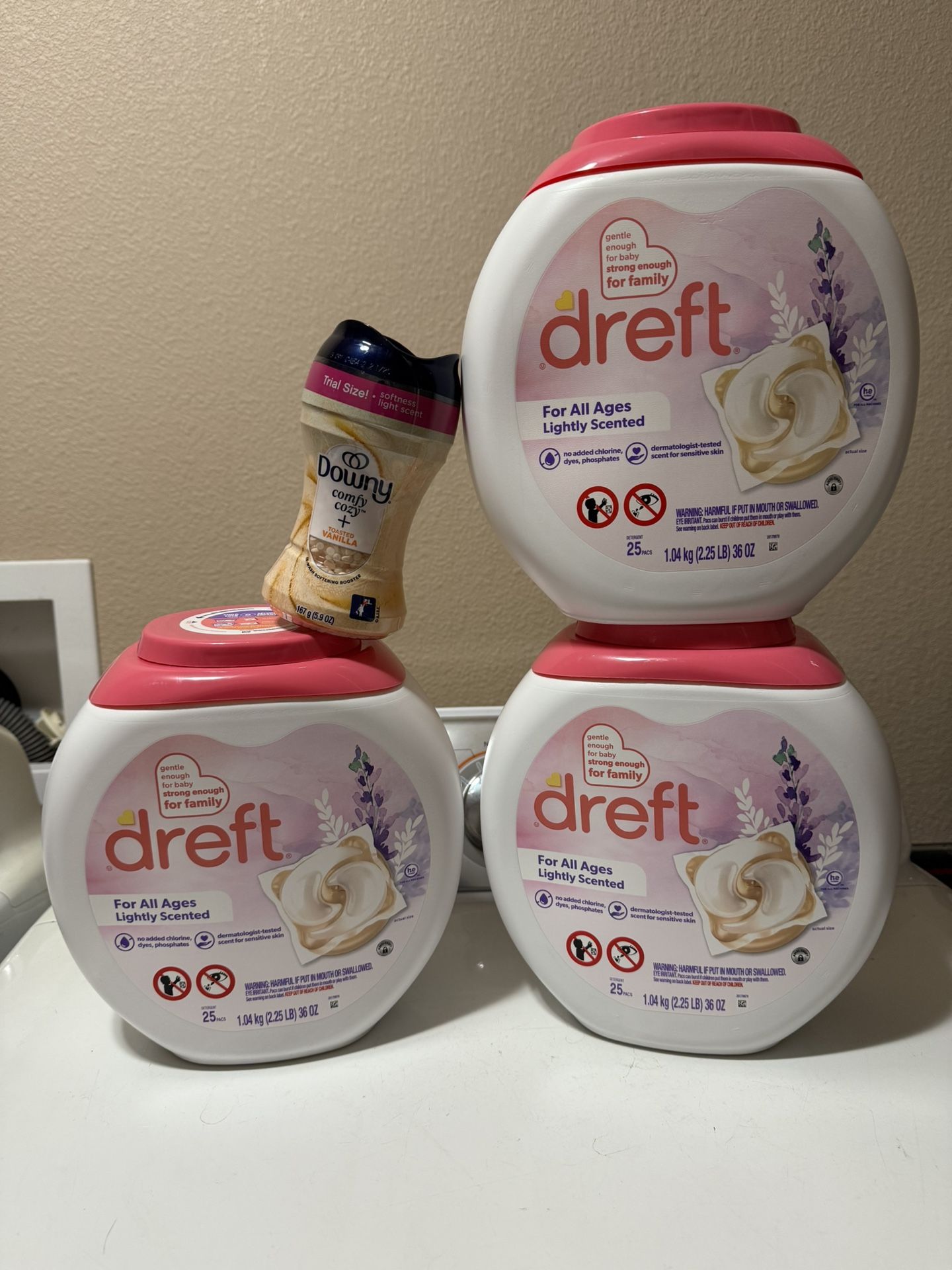 New! Dreft Detergent Pods! Downy Scent Beads!