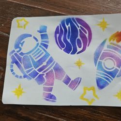 Astronaut Airbrush 5x7 Art peace