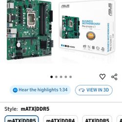 ASUS Pro B760M-CT-CSM Intel LGA1700(13th&12th Gen)mATX commercial motherboard,DDR5,PCIe 4.0,2xM.2 PCIe 4.0 slots,front USB 3.2 Gen 1 Type-C,D