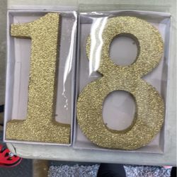 Large glitter Numbers 18
