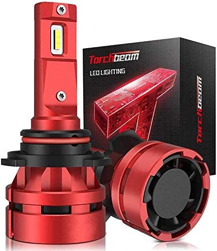 Torch Beam 9005/HB3 LED Bulbs 12000LM 400% Brightness 6500K Cool White Headlamp Pack Of 2