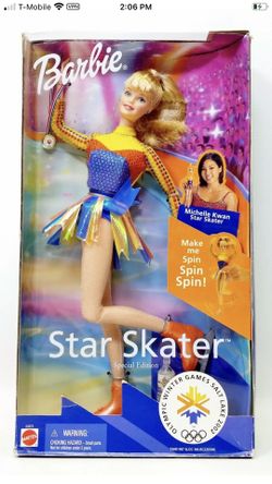  Star Skater Barbie Special Edition Olympic Winter Games Salt Lake 2002  Barbie never removed from box.  Box has storage wear at top of acrylic some c