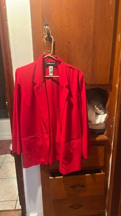 Women’s red blazer