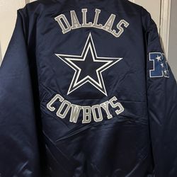 Dallas Cowboys Mitchell & Ness Satin Jacket Sz XL