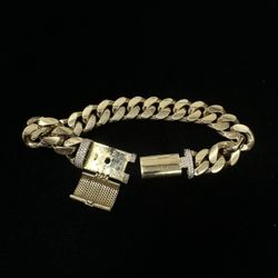 Cuban Bracelet 10K Yellow Gold 108.9 Grms 