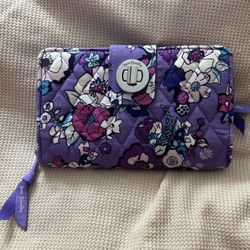 Vera Bradley Turnlock Wallet Enchanted Garden
