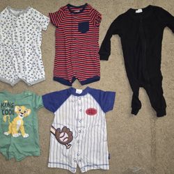 Baby Boy Clothes Size 3-6 Months Bundle of Rompers, Vests, Hoodies, Sweaters, & Jackets, etc.