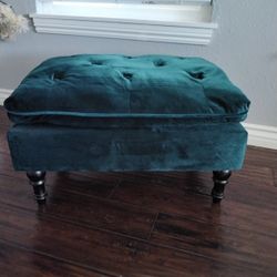 Ottoman Aqua Velvet