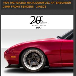 90-97 Mazda Miata Duraflex Afterburner 25mm Front Fenders - 2 Piece