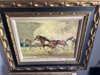 Equestrian Oil on Canvas