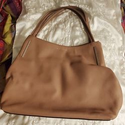 Vince Camuto Leather Tan Handbag - 15" X 11"