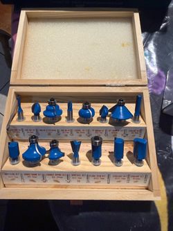 Router Bits Set of 15 Pieces 1/4 Inch Woodwork Tools, Professional Carbide Milling Cutter Set, Ideal for Woodworking Project