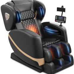 Massage Chair Full Body, Zero Gravity Massage Chair with 10 Fix Rollers, Airbags, Heating, Foot Massage, Auto Modes, Bluetooth Speaker, Smart Screen C