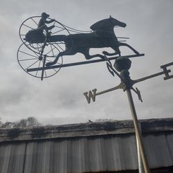 Real Authentic Horse And Buggy Weathervane Antique