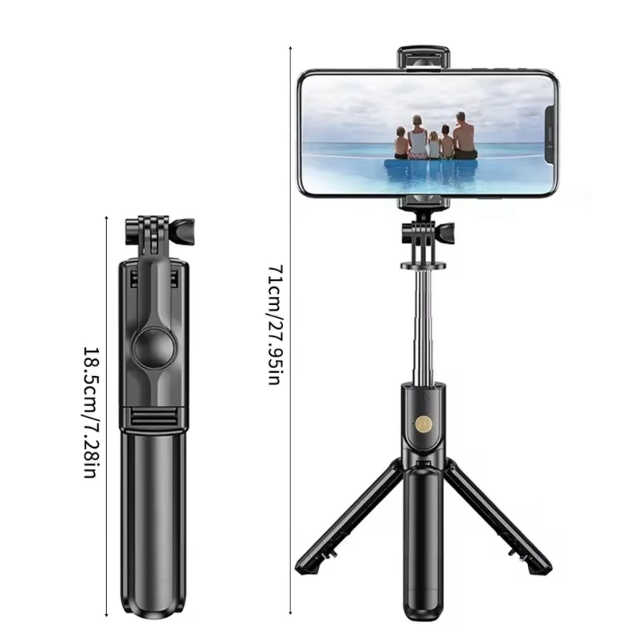 Selfie Stick Tripod With Light