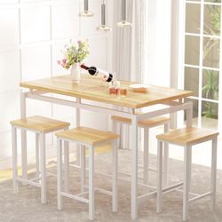 Pub Table With 4 Stools