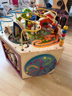 B. toys Wooden Activity Cube, Youniversity