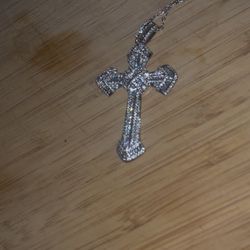 Moissanite Cross Pendant 925 Silver