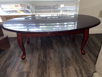 Wood coffee table and side table