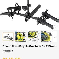 Favoto Hitch Bicycle Car Rack for 2 Bikes $110