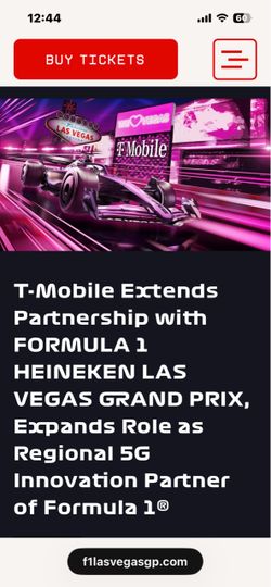NEW Formula 1 F1 Racing Car Toy Las Vegas T-mobile Collection Collector