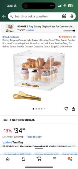 Bakery Case. 2 Shelves