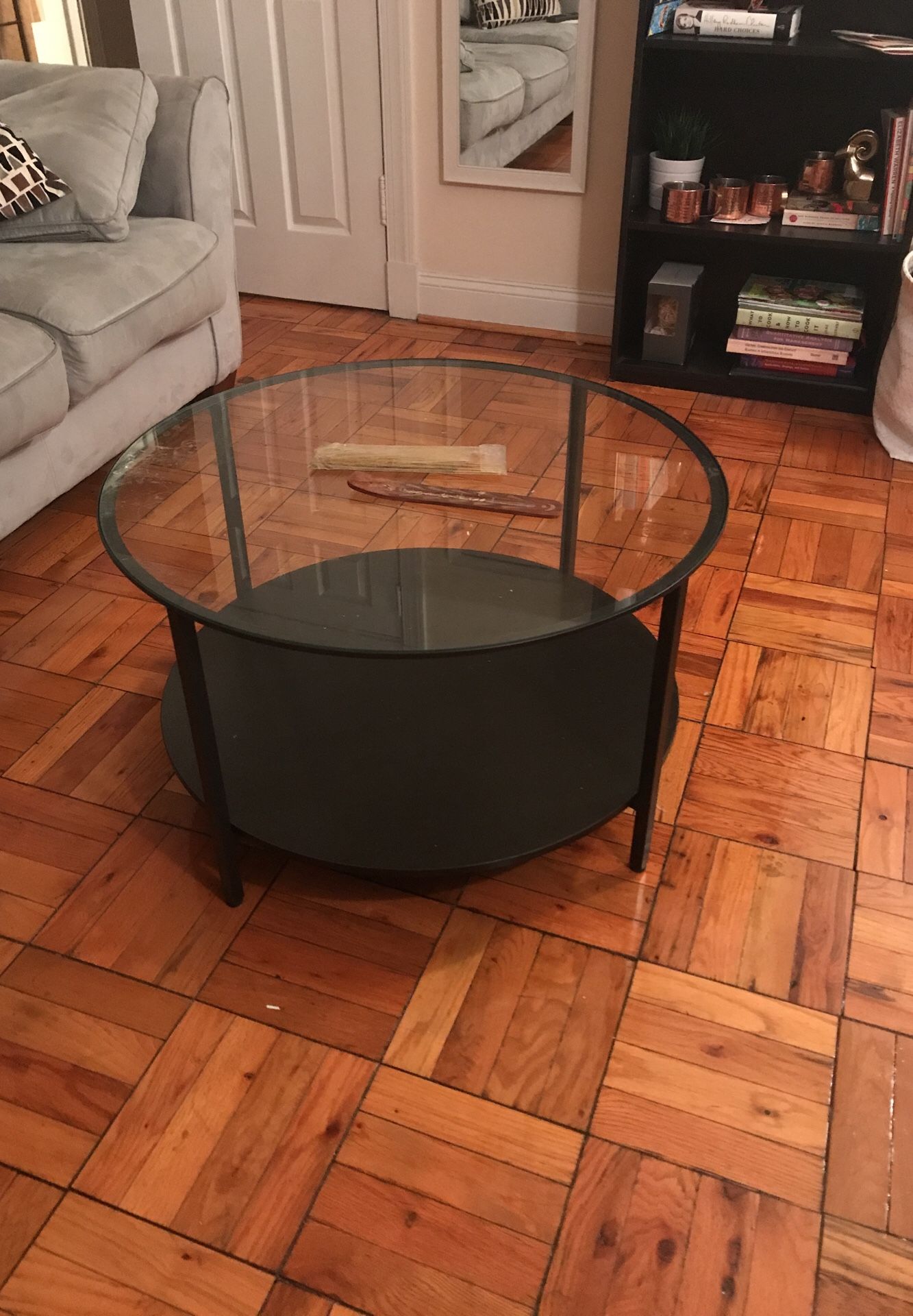 Brown-black ikea coffee table