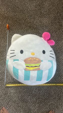 Squishmallows Official Kellytoy Hello Kitty Sanrio 20 Inch Plush Toy (Burger)