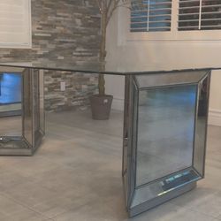 Mirrored Dining Room Table 