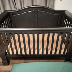 Black Crib And Changing Table