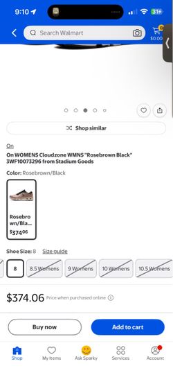 On cloud; On WOMENS Cloudzone Women’s size 9 "Rosebrown Black”