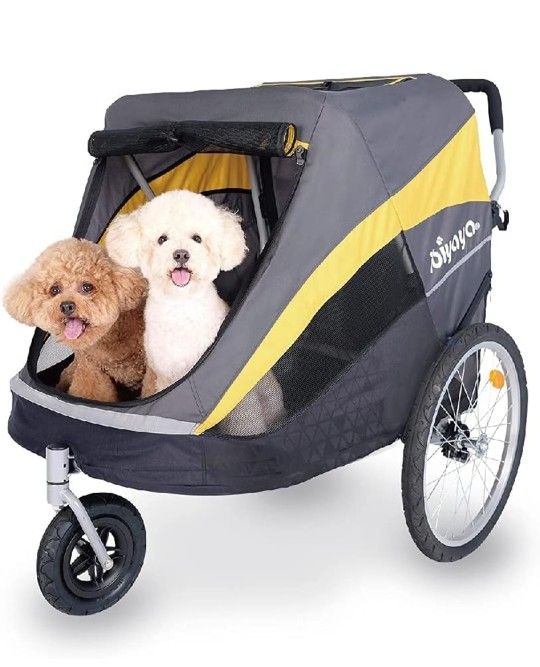 New!!! Ibiyaya Hercules Large Pet Stroller for One Large or Multiple Medium Dogs - Easy to Carry Stroller - Premium Pet Travel Accessories.. 110lbs