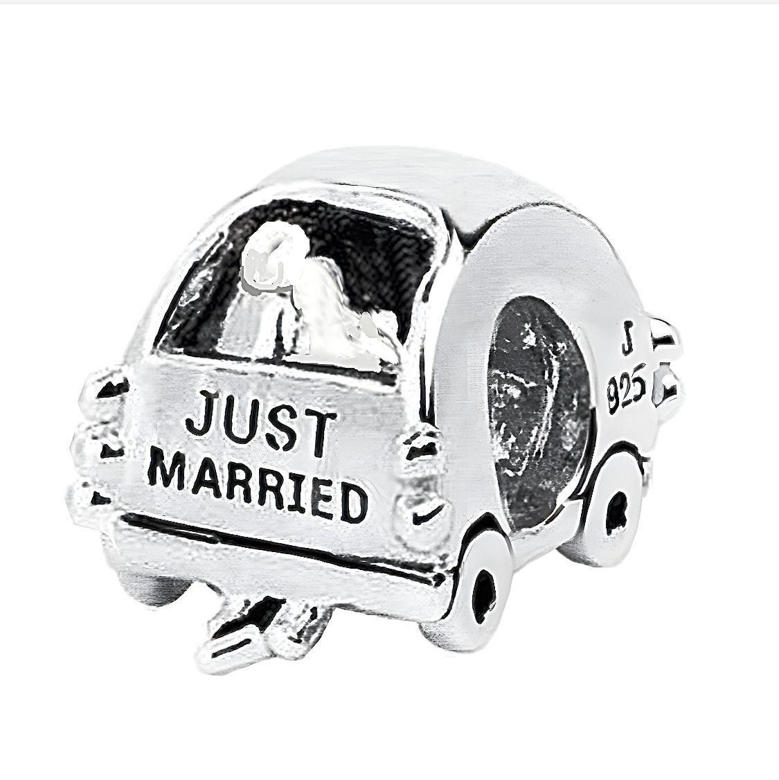 Charm For Pandora 925 Sterling Silver “Just Married” Charm