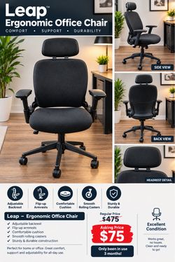 Leap Ergonomic Office Chair Black