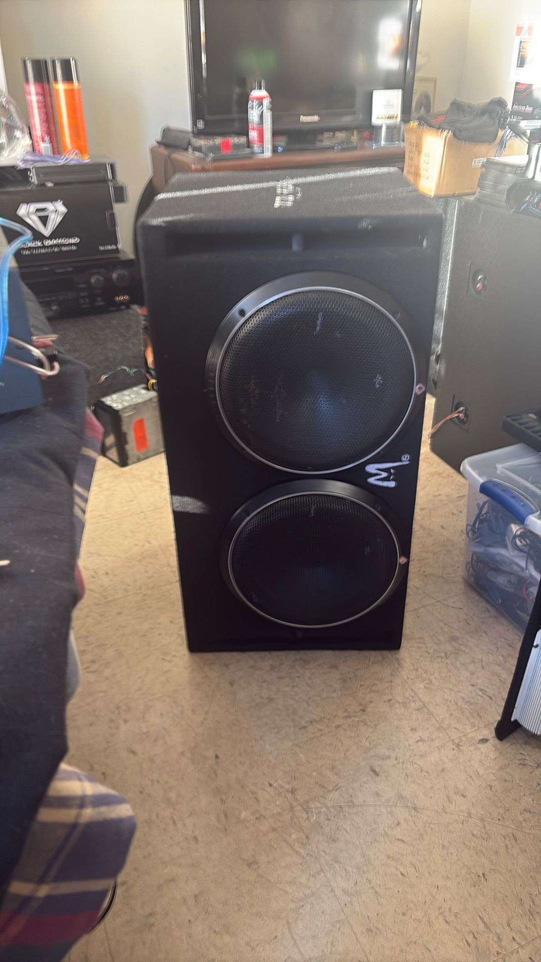 Total Freak Box  With Rockford P2 Subs 2 VS 8 Inch VS. An 2 Chrome Bullet Highs