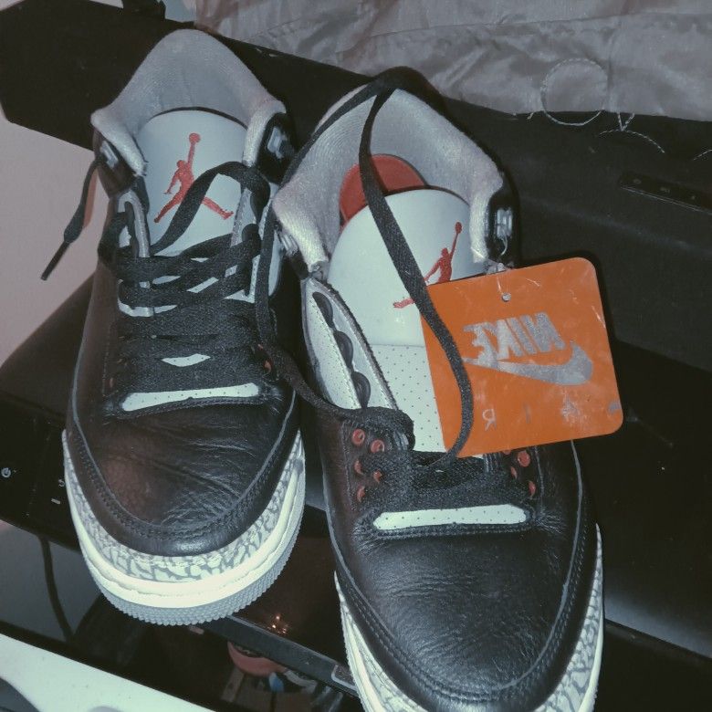 🔥 Men's Air Jordan 3 Retro OG 'Black Cement' (2024) - US 9.5 - Nike Air Heel