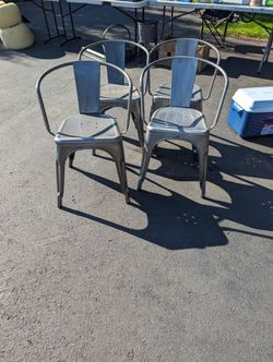 Set Of 6 Cafe Chairs (4 shown)