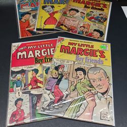 My Little Margie's Boy Friends comic books. 5 comics
