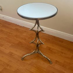 Mirror/ Glass End Table 